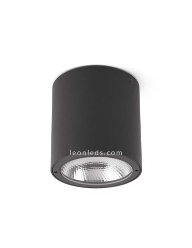 Plafón de Techo LED para exterior GOZ 8W Gris Oscuro IP54e aluminio y cristal de Faro Barcelona | Leonleds Iluminación