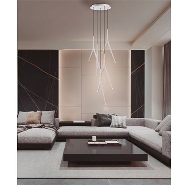 Colgante LED corten CALA 4,5W 3000K 430Lm, MODULAR LIGHT 3 COLGANTES