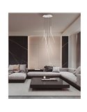 Colgante LED negro MOANA con detalle iluminado, 5W 3000K 625Lm, MODULAR LIGHT 3 COLGANTES