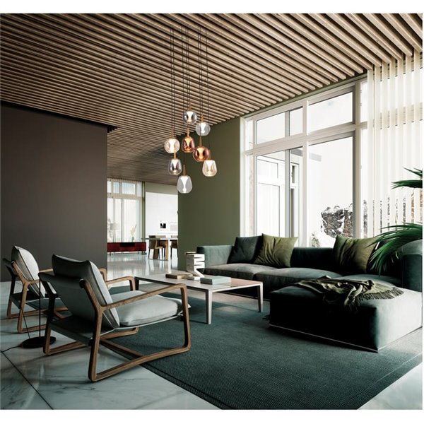 Tulipa plana tipo disco de cristal para lámpara ANDRÓMEDA y sistema MODULAR LIGHT