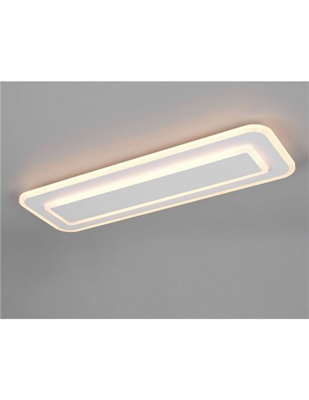 Plafonnier rectangulaire LED RIVA 60 cm 20 W 2300 lm, 2700 - 6500 K avec fonction mémoire et veilleuse IP20