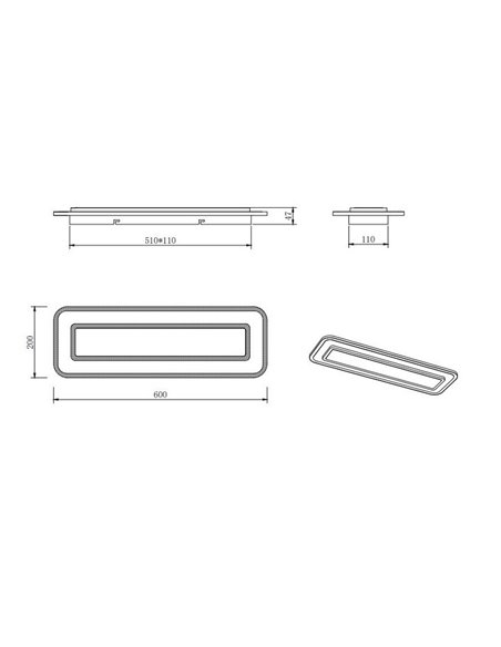 Plafón de techo rectangular LED RIVA 60cm 20W 2300lm, 2700 - 6500K funcion memoria y luz nocturna IP20