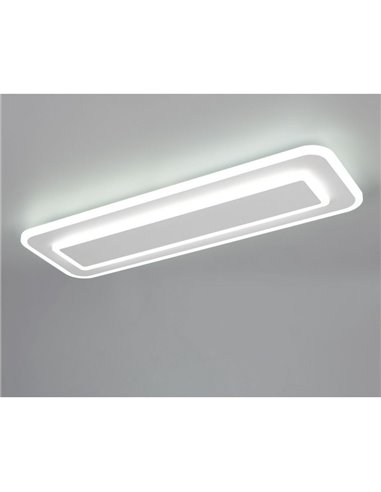 Luminária de teto retangular LED RIVA 60cm 20W 2300lm, 2700 - 6500K com função de memória e luz noturna IP20