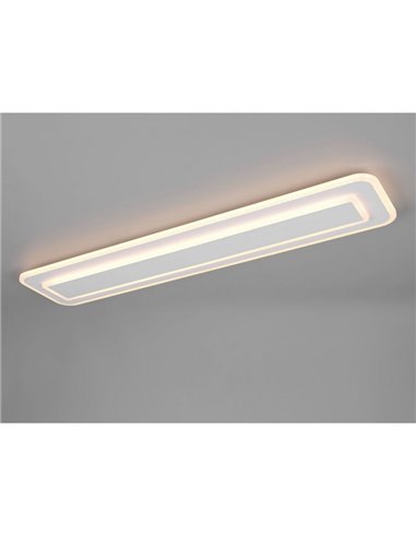 Plafón de techo rectangular LED RIVA 90cm 35W 4100lm, regulable 2700 - 6500K IP20 Blanco