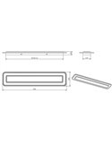 Plafón de techo rectangular LED RIVA 90cm 35W 4100lm, regulable 2700 - 6500K IP20 Blanco