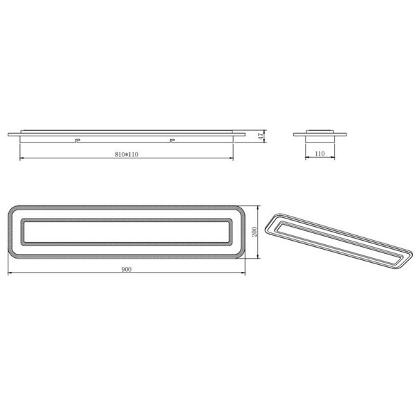 Plafón de techo rectangular LED RIVA 90cm 35W 4100lm, regulable 2700 - 6500K IP20 Blanco