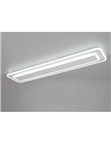 Plafonnier rectangulaire LED RIVA 90 cm, 35 W, 4100 lm, dimmable, 2700 - 6500 K, IP20, blanc