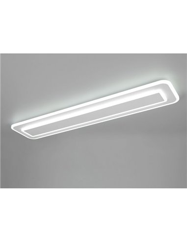 Luminária de teto retangular LED RIVA, 90 cm, 35 W, 4100 lm, dimerizável, 2700 - 6500 K, IP20, branca.