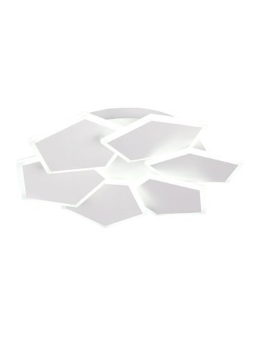 Plafón de techo geométrico LED ZAYA 34W 3900lm, 2700 - 6500K con temporizador IP20 Blanco