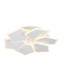 Plafón de techo geométrico LED ZAYA 34W 3900lm, 2700 - 6500K con temporizador IP20 Blanco