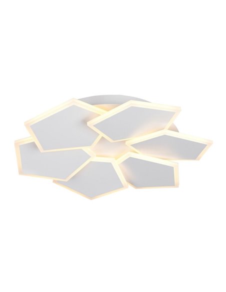 Plafón de techo geométrico LED ZAYA 34W 3900lm, 2700 - 6500K con temporizador IP20 Blanco