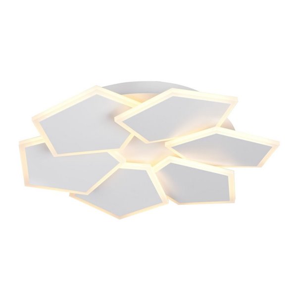 Plafonnier LED géométrique ZAYA 34 W 3900 lm, 2700 - 6500 K, avec minuterie, IP20, blanc