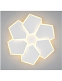 Plafón de techo geométrico LED ZAYA 34W 3900lm, 2700 - 6500K con temporizador IP20 Blanco