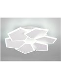 Plafón de techo geométrico LED ZAYA 34W 3900lm, 2700 - 6500K con temporizador IP20 Blanco