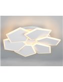 Plafón de techo geométrico LED ZAYA 34W 3900lm, 2700 - 6500K con temporizador IP20 Blanco