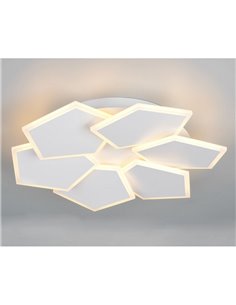 Plafón de techo geométrico LED ZAYA 34W 3900lm, 2700 - 6500K con temporizador IP20 Blanco 2