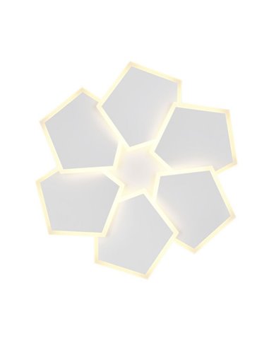 Plafonnier LED géométrique ZAYA 34 W 3900 lm, 2700 - 6500 K, avec minuterie, IP20, blanc