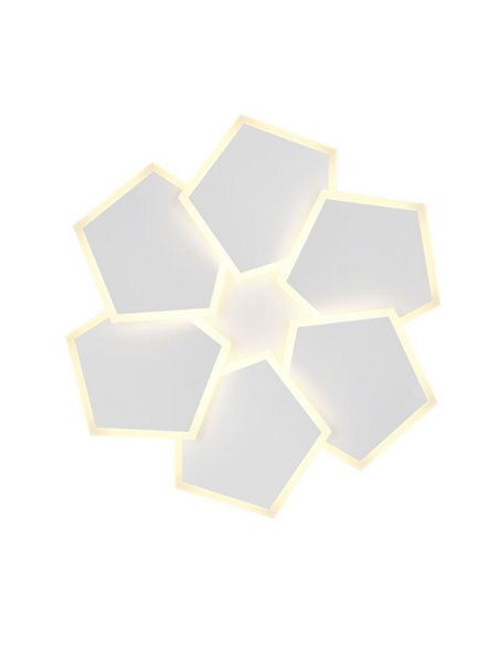 Plafón de techo geométrico LED ZAYA 34W 3900lm, 2700 - 6500K con temporizador IP20 Blanco