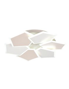 Plafonnier LED ZAYA 34W 3900lm, formes géométriques, 2700-6500K, mémoire et minuterie, IP20, couleur café