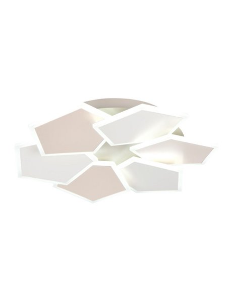 Plafón de techo LED formas geométicas ZAYA 34W 3900lm, 2700 - 6500K memoria y temporizador IP20 Café