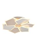 Plafón de techo LED formas geométicas ZAYA 34W 3900lm, 2700 - 6500K memoria y temporizador IP20 Café