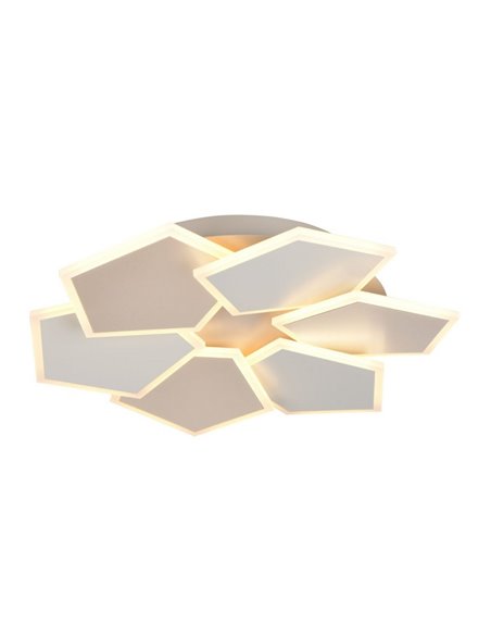 Plafón de techo LED formas geométicas ZAYA 34W 3900lm, 2700 - 6500K memoria y temporizador IP20 Café