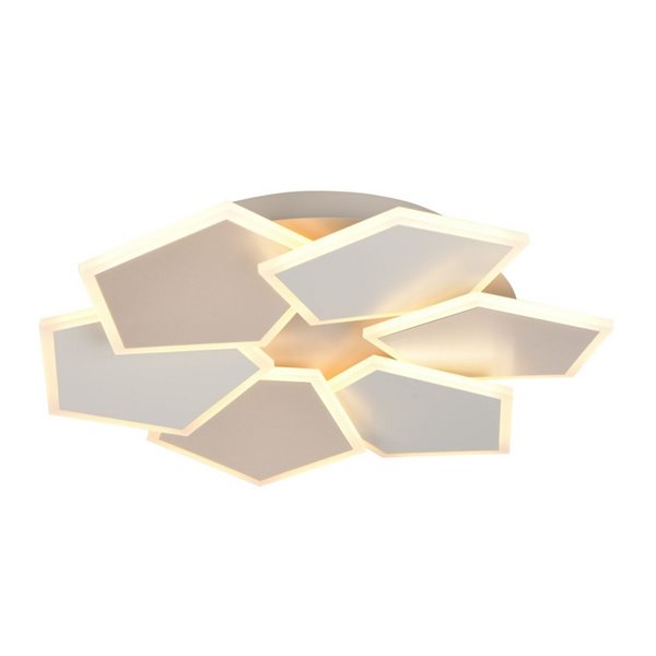 Plafón de techo LED formas geométicas ZAYA 34W 3900lm, 2700 - 6500K memoria y temporizador IP20 Café