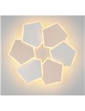 Plafón de techo LED formas geométicas ZAYA 34W 3900lm, 2700 - 6500K memoria y temporizador IP20 Café