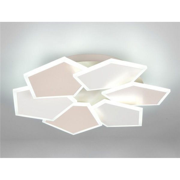 Plafón de techo LED formas geométicas ZAYA 34W 3900lm, 2700 - 6500K memoria y temporizador IP20 Café