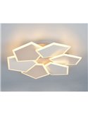 Plafón de techo LED formas geométicas ZAYA 34W 3900lm, 2700 - 6500K memoria y temporizador IP20 Café