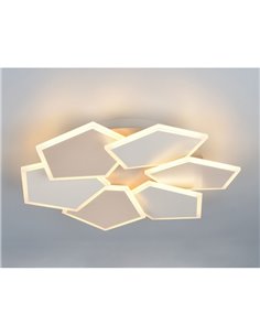 Plafonnier LED ZAYA 34W 3900lm, formes géométriques, 2700-6500K, mémoire et minuterie, IP20, couleur café 2