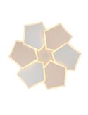 Plafón de techo LED formas geométicas ZAYA 34W 3900lm, 2700 - 6500K memoria y temporizador IP20 Café