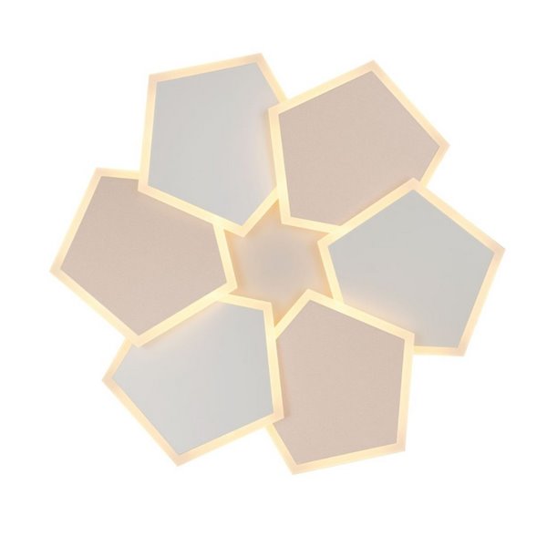 Plafón de techo LED formas geométicas ZAYA 34W 3900lm, 2700 - 6500K memoria y temporizador IP20 Café