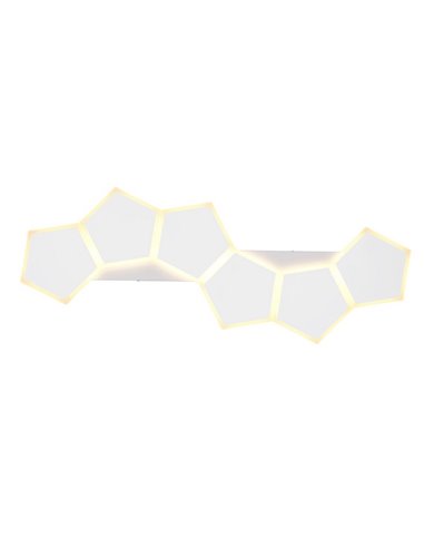 Plafonnier LED géométrique blanc ZAYA 34W 3900lm 2700-6500K IP20