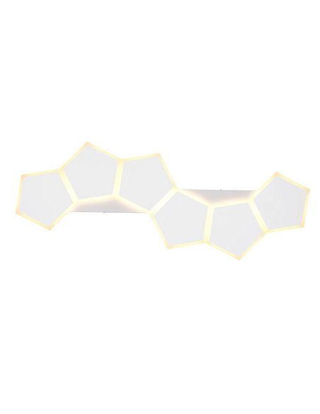 Plafón de techo LED alargado, formas geométricas ZAYA 34W 3900lm, 2700 - 6500K IP20 Blanco