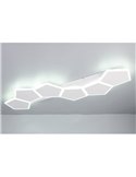 Plafón de techo LED alargado, formas geométricas ZAYA 34W 3900lm, 2700 - 6500K IP20 Blanco