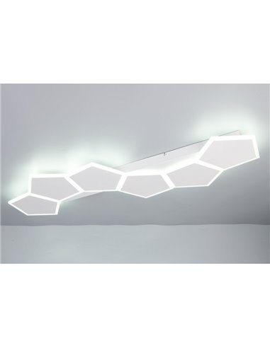 Plafón de techo LED alargado, formas geométricas ZAYA 34W 3900lm, 2700 - 6500K IP20 Blanco