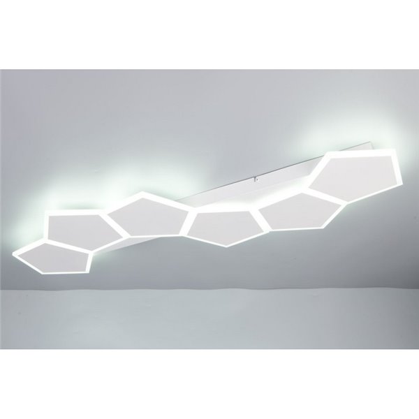 Plafón de techo LED alargado, formas geométricas ZAYA 34W 3900lm, 2700 - 6500K IP20 Blanco
