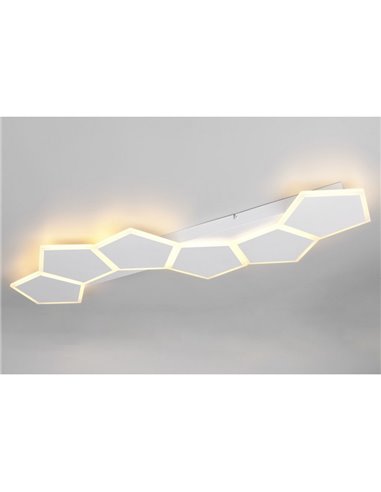 Plafón de techo LED alargado, formas geométricas ZAYA 34W 3900lm, 2700 - 6500K IP20 Blanco