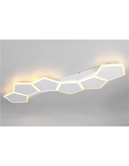 Plafón de techo LED alargado, formas geométricas ZAYA 34W 3900lm, 2700 - 6500K IP20 Blanco