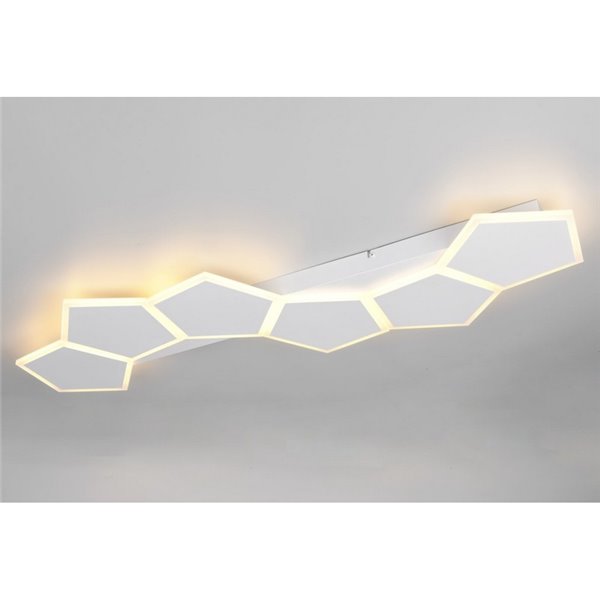 Plafón de techo LED alargado, formas geométricas ZAYA 34W 3900lm, 2700 - 6500K IP20 Blanco