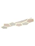 Plafón de techo LED formas geométricas ZAYA 34W 3900lm, 2700 - 6500K IP20 Café