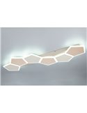Plafón de techo LED formas geométricas ZAYA 34W 3900lm, 2700 - 6500K IP20 Café