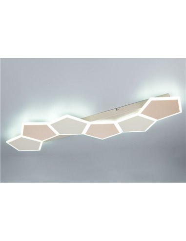 Plafón de techo LED formas geométricas ZAYA 34W 3900lm, 2700 - 6500K IP20 Café