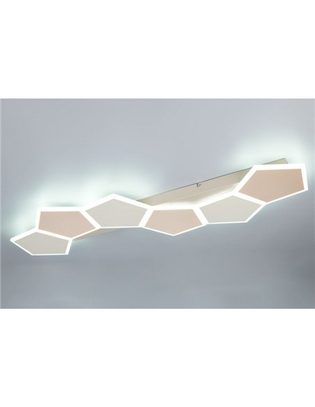 Plafonnier LED ZAYA 34W 3900lm, formes géométriques, 2700-6500K, IP20, couleur café