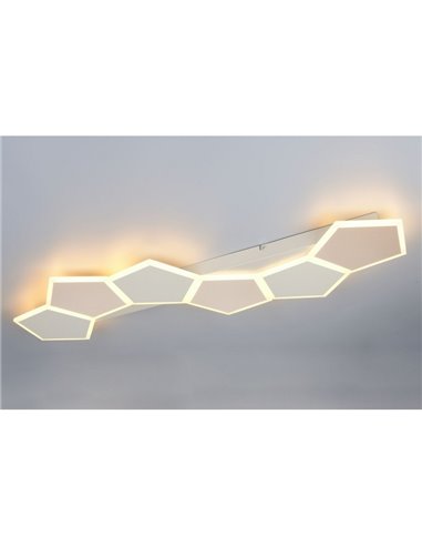 Plafón de techo LED formas geométricas ZAYA 34W 3900lm, 2700 - 6500K IP20 Café