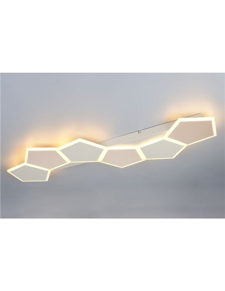 Plafón de techo LED formas geométricas ZAYA 34W 3900lm, 2700 - 6500K IP20 Café