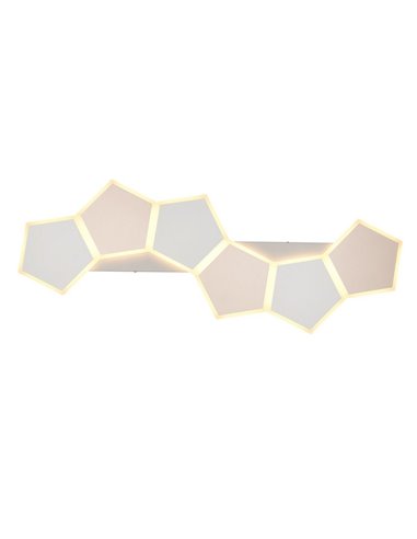 Plafón de techo LED formas geométricas ZAYA 34W 3900lm, 2700 - 6500K IP20 Café