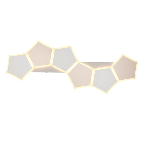 Luminária de teto LED ZAYA 34W 3900lm com formas geométricas, 2700-6500K IP20, cor café