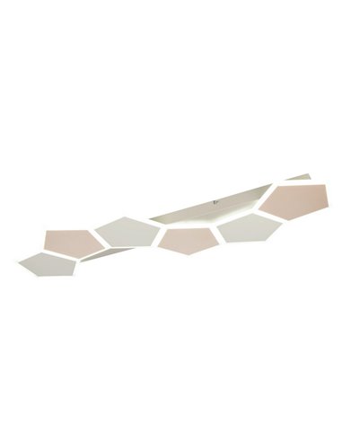 Plafón de techo LED formas geométricas ZAYA 34W 3900lm, 2700 - 6500K IP20 Café